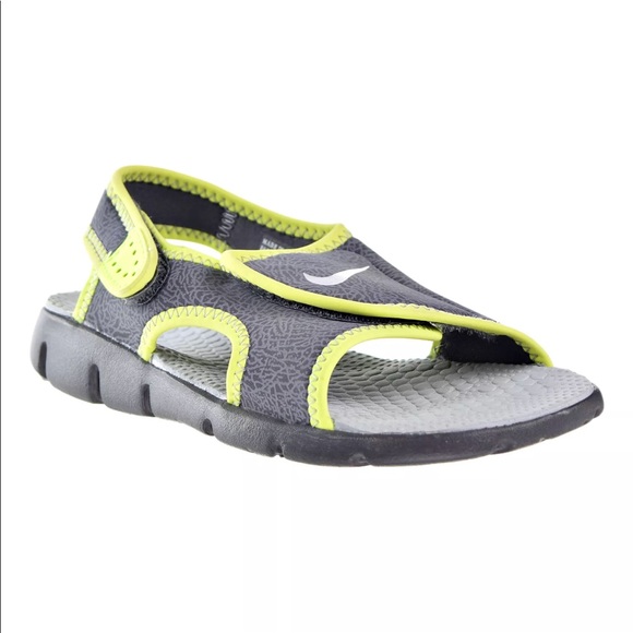 gray nike sandals